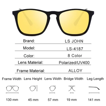 LS JÁN Vintage Zliatiny Polarizované slnečné Okuliare Classic Značky Dizajnér Slnečné okuliare Povlak Objektív Jazdy Okuliare Pre Mužov/Ženy