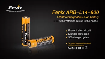 Nový Fenix ARB-L14-800 3.6 V, 14500 800mAh Nabíjateľná Li-ion Batéria S ochranným Okruhom(1pcs)