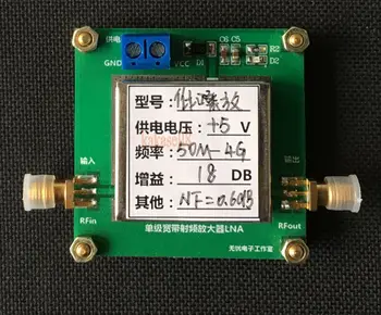 50MHZ-4GHZ NF=0.6 dB Nízka Hlučnosť Širokopásmové pripojenie RF Signálu Zosilňovač Repeater 18dB Získať doprava zadarmo