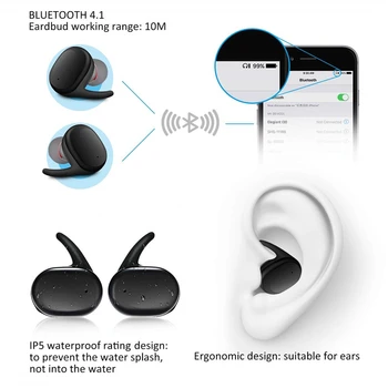TWS4 Bluetooth 5.0 Bezdrôtové Slúchadlá Touch Slúchadlá Mini In-Ear Pody Pre iPhone Samsung Huawei Xiao nabíjanie box prípade