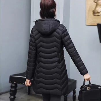 2019 ženy, bavlna-čalúnená bunda zimná parkas plus veľkosť s kapucňou outwear žena Slim down bavlnená bunda bežné teplé kabáty 2907