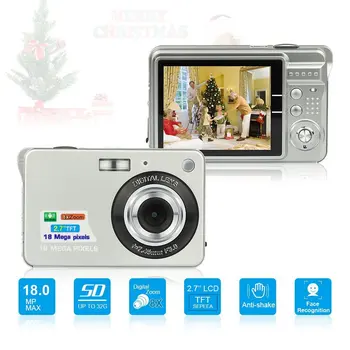 2,7 palca 18MP 720P Deti Prenosný Mini Digitálny Fotoaparát 8X Zoom TFT LCD Displej Video Videokamera Anti-Shake Fotoaparát Deti Darček