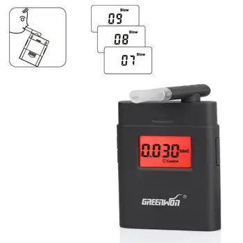 GREENEON LCD Digitálny Breath Alkohol Tester s Podsvietením Breathalyzer Jazdy Essentials Parkovanie Detektor Gadget NA-838