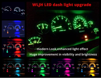 WLJH Super Svetlé združenom Paneli Rozchod Plný Dashbord Led Svetlá Žiarovky Súpravy pre Jeep Grand Cherokee ZJ 1993 - 2004