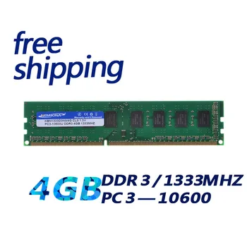 KEMBONA špeciálnu ponuku-- PLOCHE DDR3 1333MHZ ddr3 pc3 4GB pc 10600 ddr3 CL9 16chips pamäťový modul doprava ZADARMO
