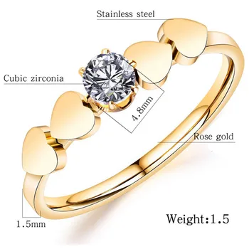 2021 Európskych a Amerických Nové šperky, módne láska Zirkón žien krúžok Crystal z Swarovskis Nehrdzavejúcej ocele Fit Žena