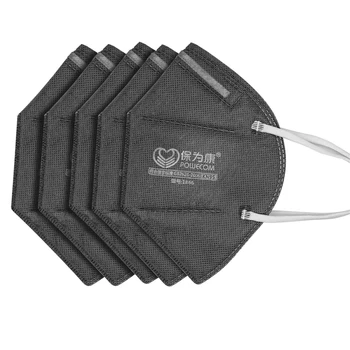 POWECOM 5-vrstvový Filter Reuseable KN95 Maska Bezpečnosti Prachu Respirátor, Maska Čierna KN95 Textílie Maska 10PCS-60PCS úst maska