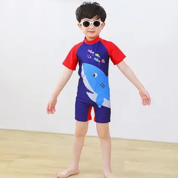 Zahraničný obchod cartoon detské plavky roztomilý chlapcov plavky jednodielne detské rýchle sušenie stredné a malé deti chlapcov plavky