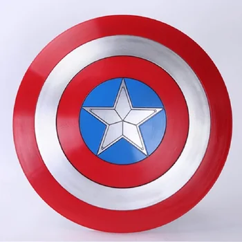 Avengers zbraň 57cm Kapitán Amerika Štít 1:1 Steve Rogers ABS model Kovový Štít Cosplay Halloween Prop(Mierne poškvrny)