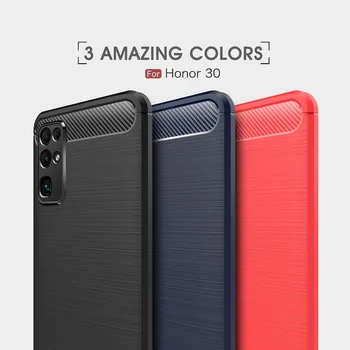 Pre Huawei Honor30s 30 20 20 10i 20i Pro Lite Telefón Prípade，Luxusné Ochrany Šok Absorpcie Kryt Uhlíkových Vlákien Dizajn Shell