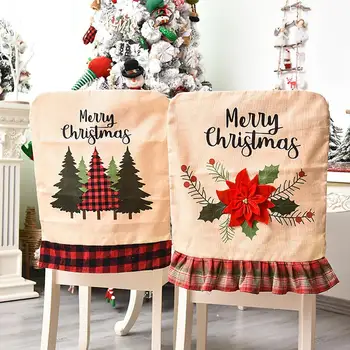 FENGRISE Vianočné Stoličky Kryt Veselé Vianočné Dekorácie Pre Domov 2020 Vianočné Ozdoby Navidad Vianočné Darčeky Šťastný Nový Rok 202