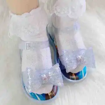 Nové Dievčatá Mini melissa Jelly topánky 2020 Módne Elsa Princezná Candy Sandále detské Letné Pláž nosiť mu Obuv