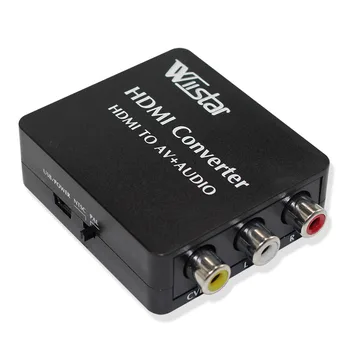 Wiistar HDMI k AV+ Audio HDMI vstup CVBS Spdif a Koaxiálny výstup Podpora NTSC/PAL pre TV/PC/PS3/Blue-ray DVD 1080p HDMI2AV