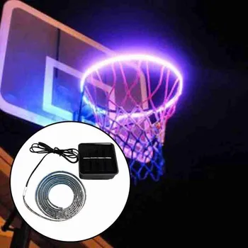 LED Hoop Krúžok Svetlo Basketbal Kruhu Svetla Basketbal Svetlá Prílohu Blikajúce Pomocné Hoop Krúžok Kôš Solárne Svetlo