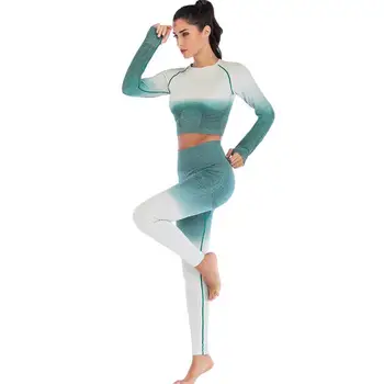 Športové dlhé rukáv jogy nosenie Jogy Telocvični Top Cvičenie Oblečenie Košele Slim Ostrihané Šport Ženy dlhý Rukáv