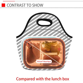 Nopersonality Maskování Dizajn Obed Tašky pre Mužov, Deti, Škola, Potraviny, Tašky Neoprénová Lunchbox Tepelne Izolované Módne Snack Taška