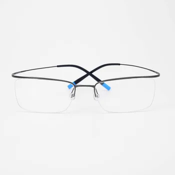 Čistý Titán Mužov Okuliare, Rám Ultralight Krátkozrakosť Predpis Optické Pol Okuliare IP Pokovovanie Screwless dizajn