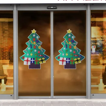 Vianočný Stromček Samolepky na Stenu 3D DIY Diamond Maľovanie okenného Skla Festival Obtlačky nástenné Maľby Nový Rok Darčeky, Vianočné Výzdoba pre Domov