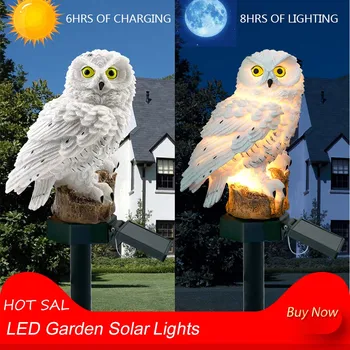 LED Záhradné Osvetlenie, Solárne Sova Tvar Nočné Osvetlenie, Solar-Powered Trávnik Lampa Domov Záhradu Kreatívne Solárne Lampy