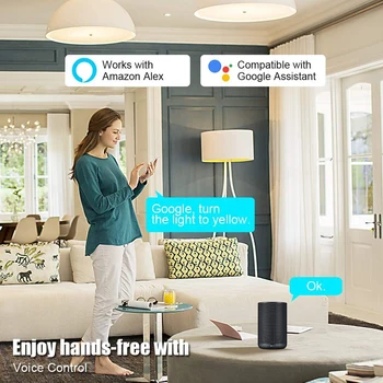 Stmievateľné Režimy 10W WiFi Smart Bluetooth Žiarovku E27 B22 LED RGB Lampa Alexa Domovská stránka Google Tuya Život APP Stmievateľné Teplá Biela 2021