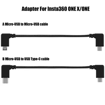 Typ C (USB-C) Micro USB Sync OTG Kábel, Adaptér Pre Insta360 ONE X/JEDEN Fotoaparát Dátový Kábel Podporuje OTG