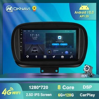 Autoradio pre Fiat 500X-2019 Multimediálne Video Prehrávač, autorádio Android 10 Navigácie GPS Podpora Streeing Kolesa Carplay