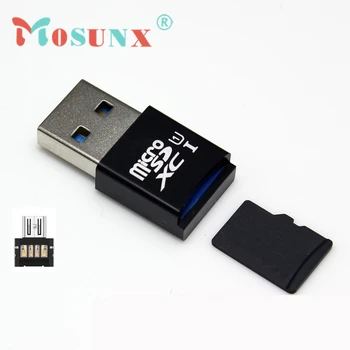 Ecosin2 Mosunx MINI 5Gbps Super Speed USB 3.0+OTG Micro SD/SDXC TF Card Reader Adaptér 17Mar08