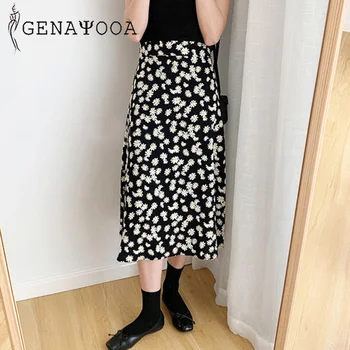Genayooa Šifón Sukne Ženy Veľké Veľkosti Harajuku Kórejský Boho Sukne Pre Ženy, Letné Vintage Vysoký Pás Ženy Sukne Plus Veľkosť