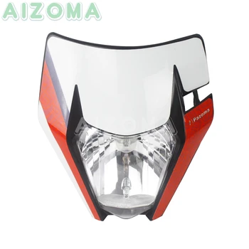 Dual Sport Motocross Biely Reflektor pre V XC XC-W SX 250 300 500 690 2008-2019 Enduro MX Svetlomet Vedúci Svetlo Maska Kapotáže