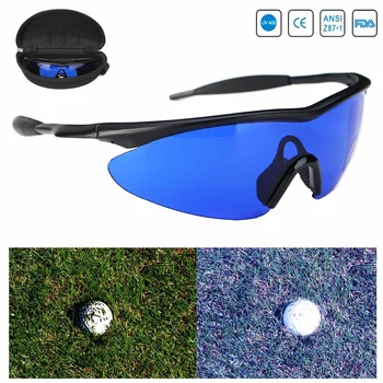 Golf Nájsť Slnečné Okuliare S Box Muži Retro Golf Loptu Finder Okuliare Profesionálne Objektívy Umiestnenie Ochrana Očí Modré Šošovky, Športové
