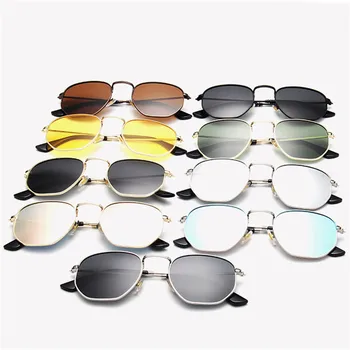 RBRARE 2021 Kovové Námestie Polarizované slnečné Okuliare Ženy Klasické Zrkadlo Slnečné Okuliare Ulici Poraziť Nakupovanie Vintage Oculos De Sol Gafas