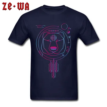 2018 Dizajn T Shirt Mužov Tees Colorfull Geometrické Medveď T-shirt Tlač Americký Rodák Tribal Vesmíru Oblečenie Drop Shipping