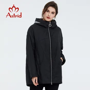 Astrid 2020 Jarný kabát ženy voľné oblečenie, vrchné oblečenie vysokej kvality plus veľkosť polovici dĺžky štýl s kapucňou dámske sako AM-9340
