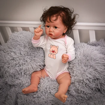 22 inch 56 CM Reborn Baby Doll Realistické Realisticky Bábika Tyler S Krivé Ústa Rozkošný Bonecas Hračka Narodeninám