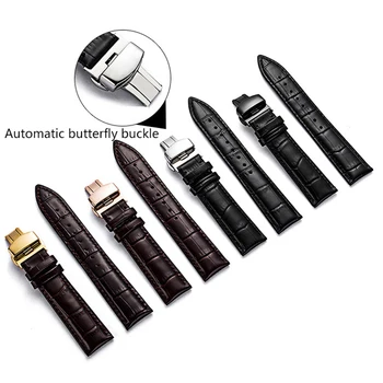 Originálne Kožené Watchband Popruhy 16 mm/18 mm/20 mm/22mm Cowhide Náramky Pre Mužov, Ženy Watchbands Príslušenstvo Hodinky S Box