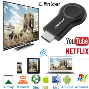 Nové Bezdrôtové pripojenie HDMI TV Stick Displej Wifi Dongle, Anycast Miracast server DLNA, AirPlay Zrkadlo Obrazovke Prijímač pre systém IOS, Android, Mac, Windows