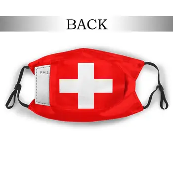 Ochranná maska s filtrom Švajčiarskou Vlajkou (1) proti prachu PM2.5 opätovne dospelých dospievajúce dieťa dievča