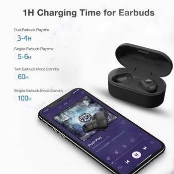 Y80 TWS Bluetooth 5.0 Bezdrôtové Slúchadlá Odtlačkov prstov Dotyk 6D Stereo Redukcia Šumu Slúchadlá pre Smartphone Gaming Headset