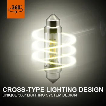 Nové 360 stupeň c5w svetlo led žiarovka 6V alebo 12V 24V Vlkovcový led Loď žiarovky Interiérové Lampy 31 36 mm 39 42mm LED svetla na Čítanie žiarovky