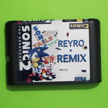 Sonic 2 Retro Remix 16 bit MD Hra Karty Pre Sega Mega Drive Pre Genesis