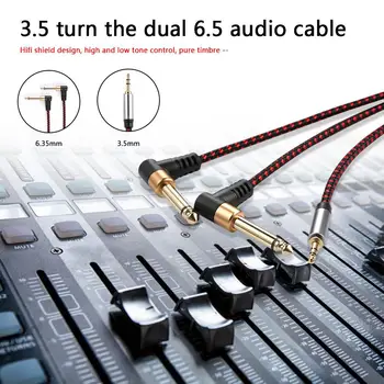 Audio Kábel Šikmého Mini 3,5 až Dual 1/4