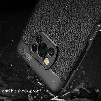 KEYSION Shockproof Prípade pre Xiao POCO X3 NFC luxusné Kožené Mäkké Silikónové Telefónu Zadný Kryt pre Pocophone X3 NFC F2 Pro X2 F1