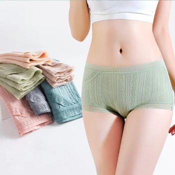 Sexy Nohavičky Ženy Antibakteriálne Nohavičky Šortky Bezšvové Prádlo Pohodlie Bielizeň Žena Spodky s Vrecku Intimates #F