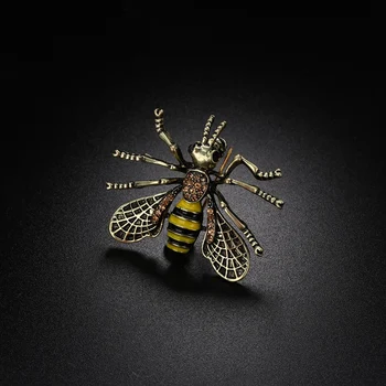 3ks Nový Štýl Vintage Bee Brošne Unisex Hmyzu Kovové Brošňa Pin Žien A Mužov Šperky Malé Bumblebee Odznaky Módne Šperky