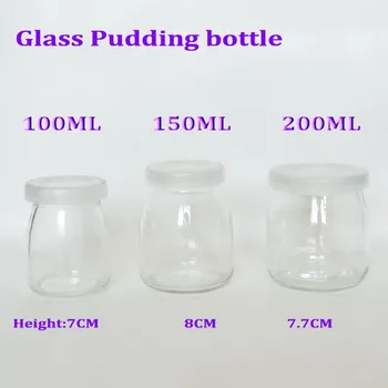 4pcs/veľa 100 ml/150 ML/200 ML zmrzliny sklo puding pohár s vekom, Med, Jogurt cup Mini cup Jelly Mlieko sklenené Nádoby plumyl