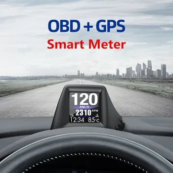2020 OBD+GPS smart Rozchod s 270 stupňov Otočiť obrazovku Stĺpika, trim, alebo dať nainštalovať palubnú dosku Jasné kód Poruchy Tachometra