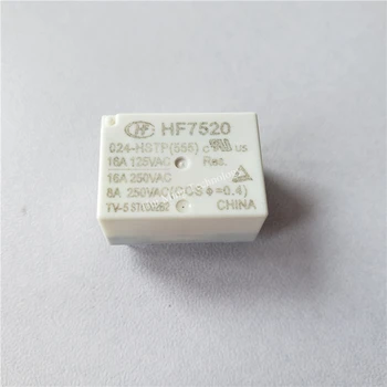 8pcs Relé HF7520-005-HSTP HF7520-012-HSTP HF7520-024-HSTP 16A 250V štafeta 4 pin relé 5V/12V/24VDC relé