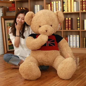 130 cm Obrovský Medvedík plachý objať plyšového medveďa bábika S magnetom plyšové hračky plnej veľkosti s vysokou kvalitou narodeniny darček pre deti, priateľky