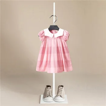 Detské Oblečenie 2021 Lete Nové Koberčeky Prekladané Vyšívané Dievča, Krátky Rukáv Princezná Šaty Deti Šaty pre Dievčatá Oblečenie