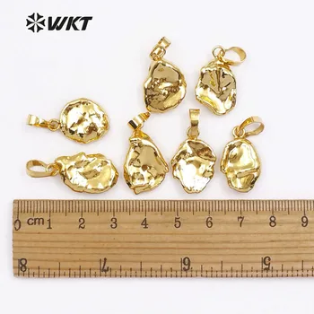 WT-P1409 Jednoduchý Dizajn Prírodných Baroková Perla S Plným Zlata elektrolyticky pokrývajú Prívesok Perla Nepravidelného Tvaru Pre Ženy Šperky Robiť